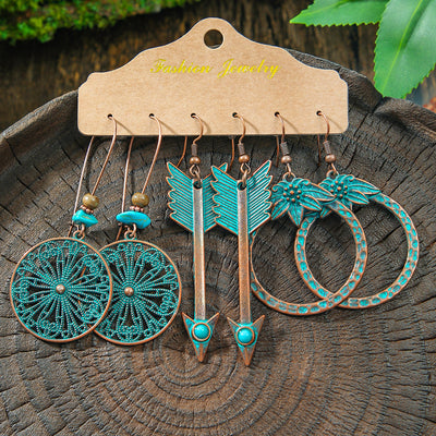 Aretes Geométricos Bohemios con Borlas Vintage para Mujer - Image 13