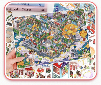 Pegatinas 3D Pueblo Navideño - Escenas Miniatura para Diarios y Scrapbooking - Image 17
