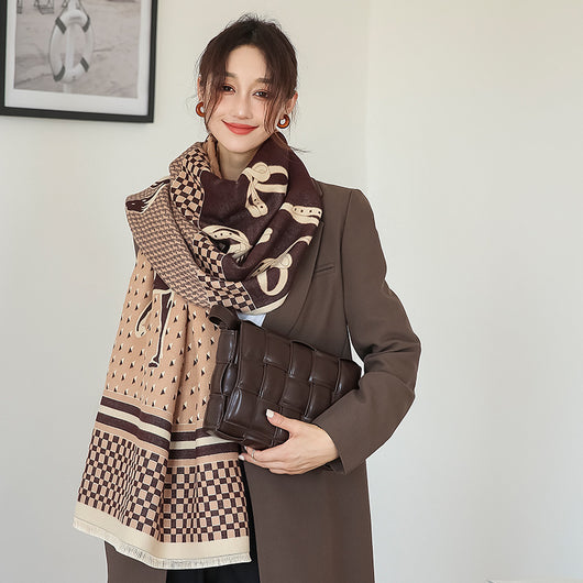 Bufanda de Cachemira Reversible para Mujer - Image 19