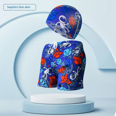 Traje de Baño Infantil con Gorro de Natación para Vacaciones en Playa - Image 8