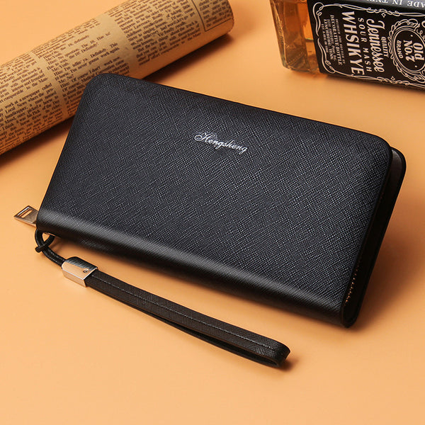 Cartera Larga para Hombre con Múltiples Compartimentos - Clutch de Gran Capacidad