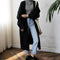 Suéter Cardigan Mujer Tejido Suelto Manga Larga Textura Crepé Color Liso