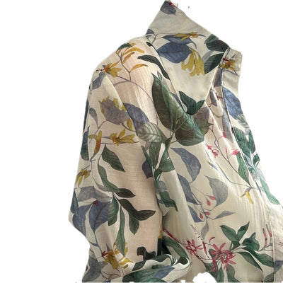 Camisa Suelta con Solapa Estampada - Transpirable para Primavera y Verano - Image 11