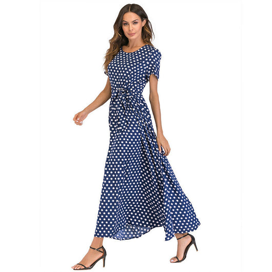 Vestido con Estampado de Lunares y Cintura Elástica - Image 7