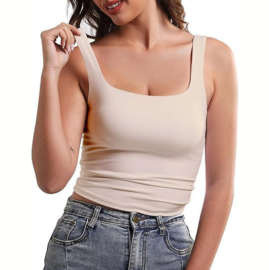 Blusa Espalda Descubierta con Cuello Cuadrado sin Mangas - Image 27