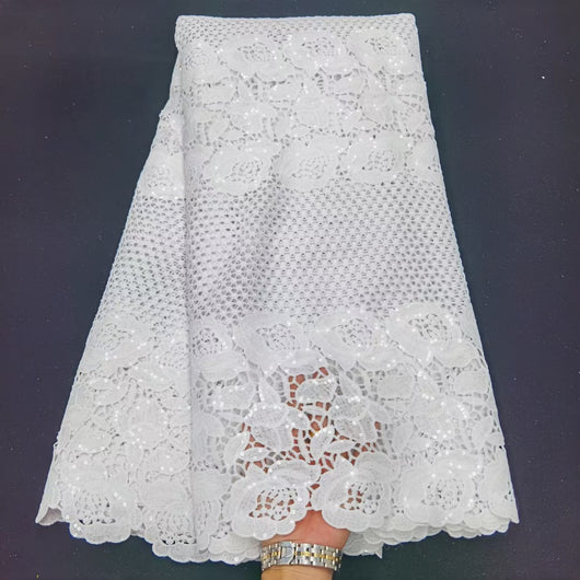 Tela de Seda Soluble para Bordado con Relleno de Castaña de Cajú - Image 9