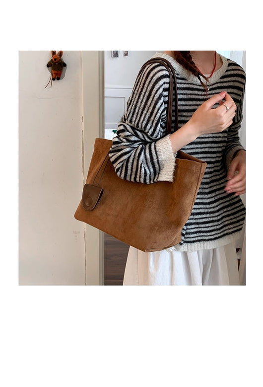 Bolso de Hombro Retro Ante Otoño Invierno Gran Capacidad Premium - Image 11