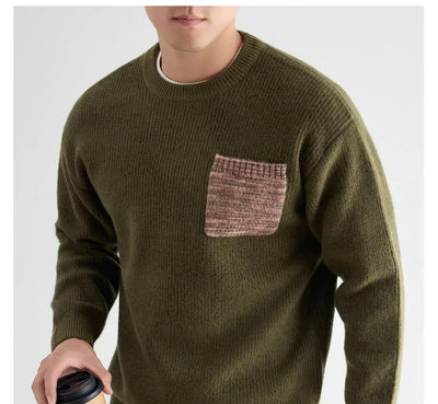 Suéter Tejido Grueso Cuello Redondo para Hombre - Image 15