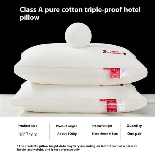 Almohada de Algodón Puro Antibacteriana Anti-ácaros Clase A - Image 8