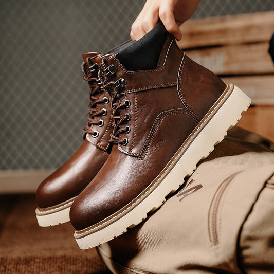 Botas Altas de Plataforma para Motociclista - Estilo Deportivo y Laboral
