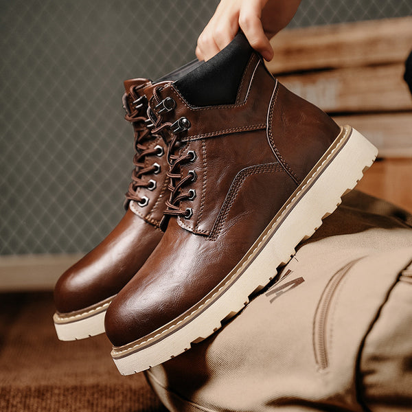 Botas Altas de Plataforma para Motociclista - Estilo Deportivo y Laboral