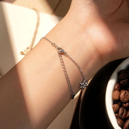 Pulsera de Plata Esterlina con Moissanita D Color y Flor Roja para Mujer - Image 10