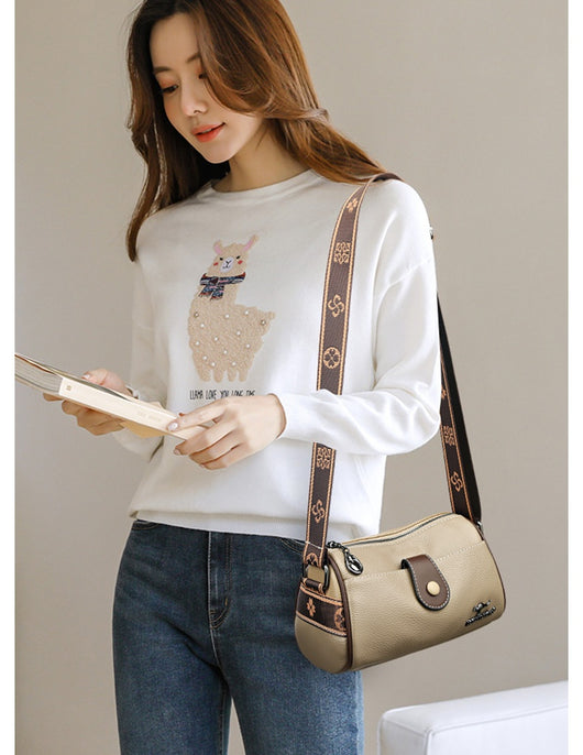 Bolso Bandolera de Cuero Minimalista Retro para Mujer - Image 17