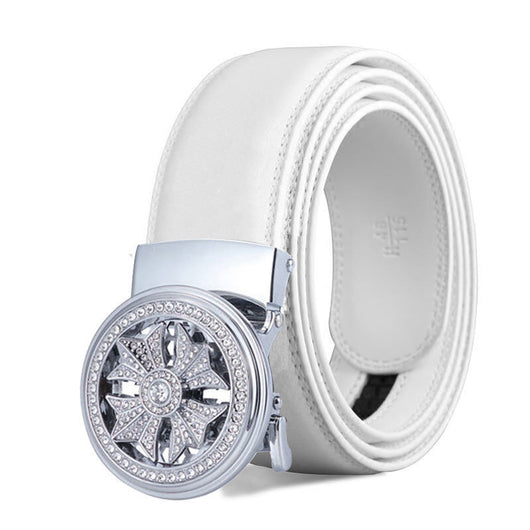 Cinturón Automático para Hombre con Hebilla Giratoria y Cristal Diamante 3.5cm - Image 8