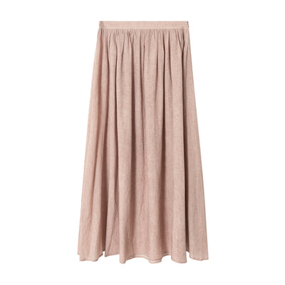 Falda Plisada Tencel Lino Efecto Desteñido con Volumen - Elegancia Moderna para Mujer - Image 6