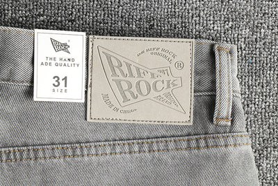 Jeans Gris Cemento Desgastado Estilo Retro para Hombre - Image 12