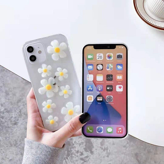 Funda iPhone 13 Pro con Diseño de Margarita en Resina Epóxica - Protección Transparente - Image 8