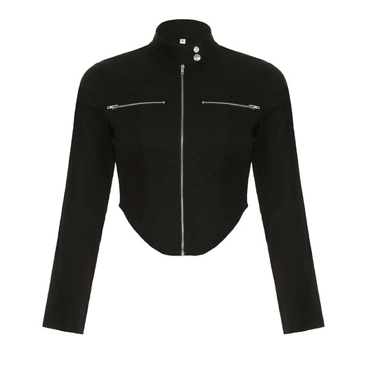 Chaqueta Slim Fit con Cuello de Pie y Cierre de Cremallera - Image 5
