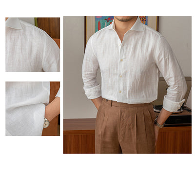 Camisa Larga de Lino Transpirable - Diseño Elegante y Fresco - Image 5