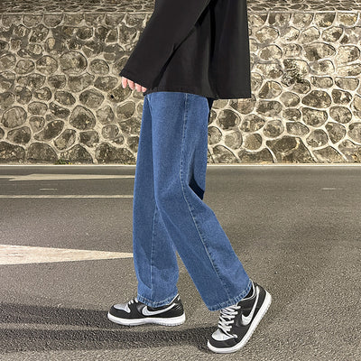 Jeans Grises Holgados de Pierna Recta para Hombre - Image 6