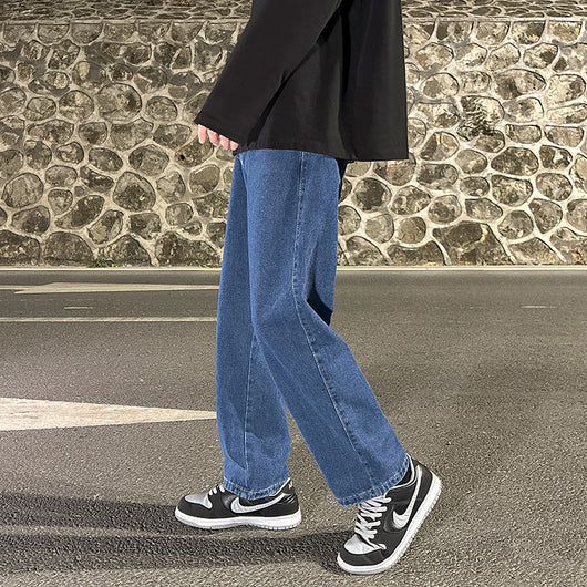 Jeans Grises Holgados de Pierna Recta para Hombre - Image 6