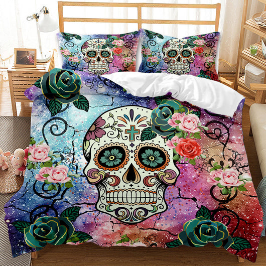 Juego de Edredón Estampado con Calaveras en Impresión Digital - Image 17