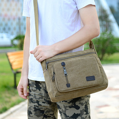 Bolsa Mensajera Retro Hombre con Diseño de Capas - Image 34