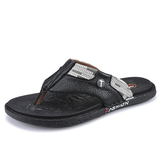 Sandalias de Cuero con Tira Frontal - Estilo Moderno y Cómodo - Image 5