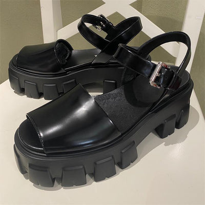 Sandalias Mujer Plataforma Gruesa con Hebilla Hueca - Image 12