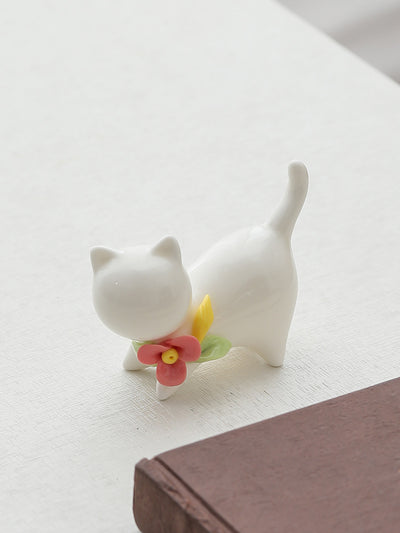 Juego de Ceremonia de Té Felino en Cerámica - Image 21