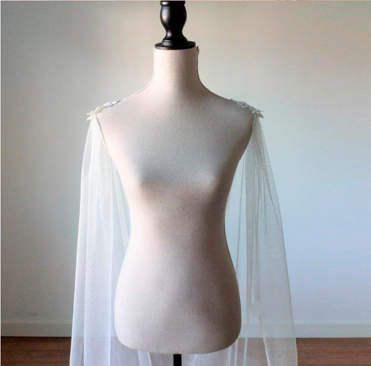 Chal Nupcial de Encaje Mesh Elegante - Image 6
