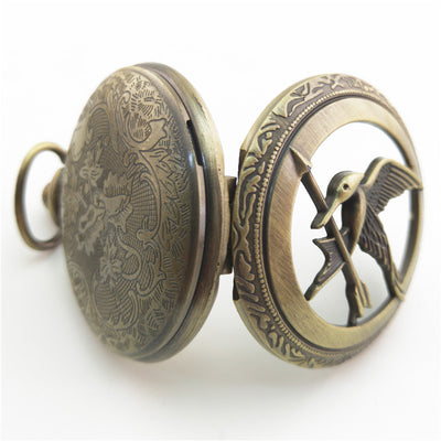 Reloj de Bolsillo Vintage con Diseño de Pájaro y Flecha Antiguo - Image 19