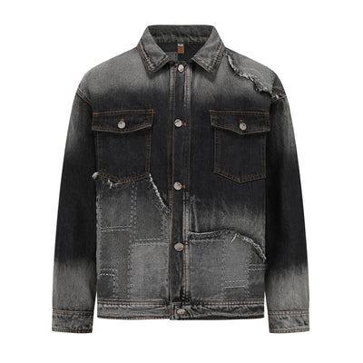 Chaqueta Denim Vintage Destruida Estilo Retro Americano - Image 6