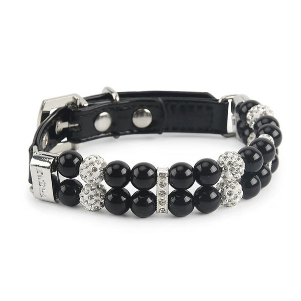 Collar de Perla para Perros Cadena Tejida Artesanal