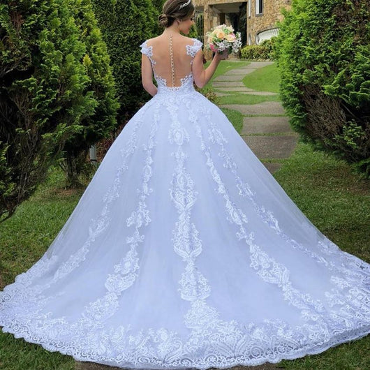 Vestido de Novia Blanco con Encaje Vintage - Image 8