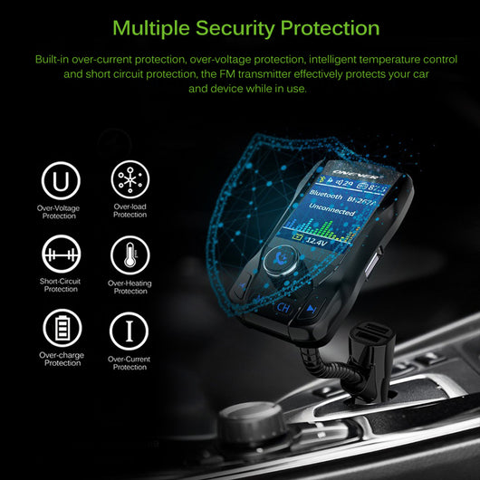 Transmisor FM Bluetooth para Auto con Pantalla a Color Compatible con Apple - Image 12
