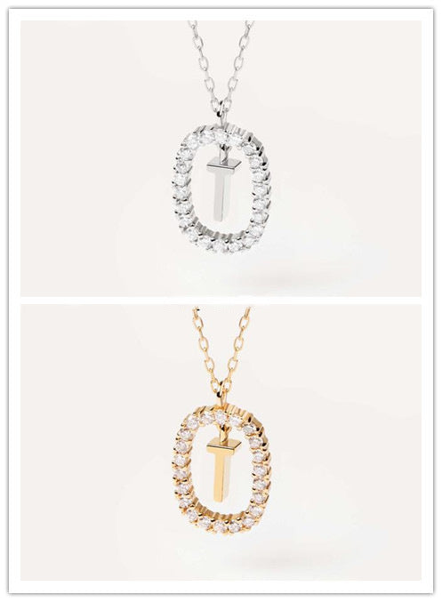 Collar de Plata Esterlina con Letras del Alfabeto - Lujo Minimalista para Clavícula - Image 55