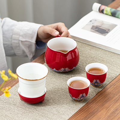 Juego de Tetera Kung Fu Cerámica Portátil para Viajes y Exterior - Image 16