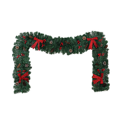 Decoración Navideña de Ratán con Piñas y Moños - Ambiente Festivo Premium - Image 5