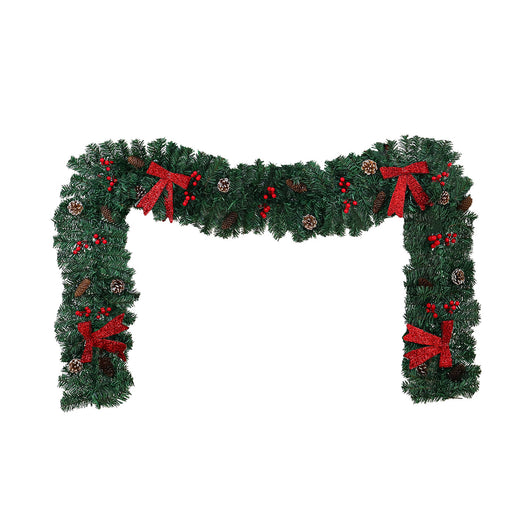 Decoración Navideña de Ratán con Piñas y Moños - Ambiente Festivo Premium - Image 5