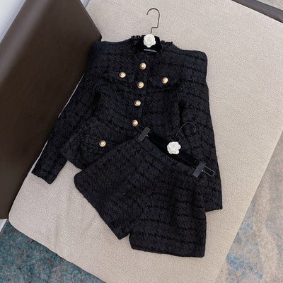 Traje Dos Piezas Tweed: Chaqueta y Pantalones Cortos - Image 6
