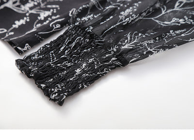 Blusa de Seda Estampada Manga Larga para Mujer - Image 16