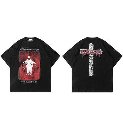 Playera Holgada Unisex con Estampado de Cruces - Image 5