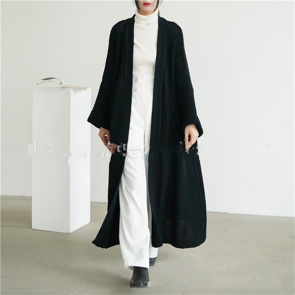 Cardigan Oversized de Punto Grueso Talla Grande