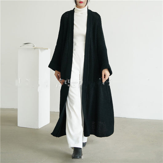 Cardigan Oversized de Punto Grueso Talla Grande - Image 2