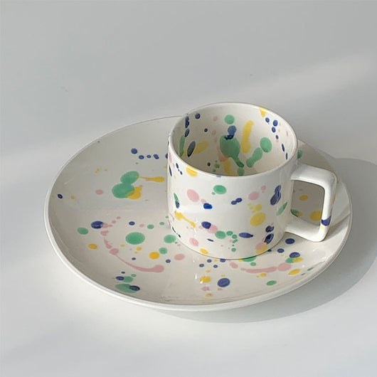 Taza de Café con Diseño de Salpicaduras de Colores Contrastantes - Image 11