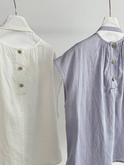 Blusa Tencel Lino Cuello Redondo Ajustada para Mujer - Image 28