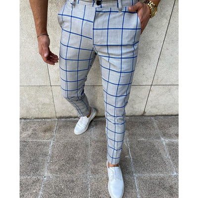 Pantalones Casuales Hombre con Estampado Cuadros Europeos - Image 6