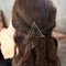 Clip de Cabello Geométrico Triangular de Metal con Motivo Luna