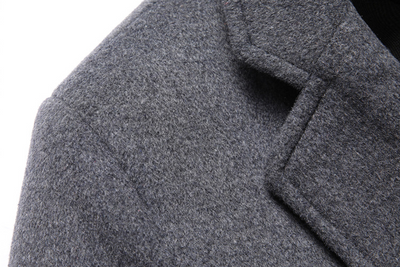 Abrigo de Lana Casual para Hombre con Gorro Desmontable - Image 12